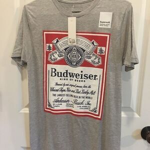 Sonoma small Budweiser beer shirt short sleeve gray